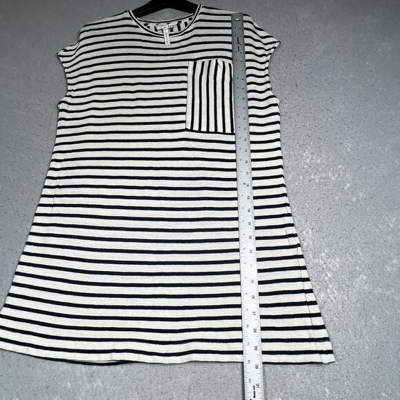 Apiece Apart Top Womens Size XS White Blue Striped Pocket Tunic 100% Cotton - Picture 7 of 13